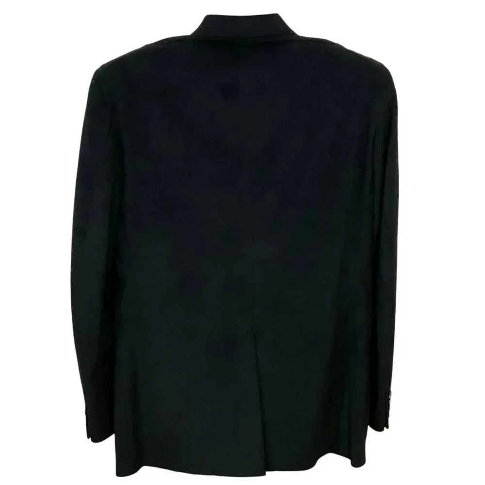 Vintage CRD Men’s Black Ultrasuede Sport Coat Blazer 44R Classic Tailored Jacket